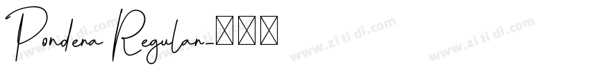 Pondera Regular字体转换